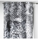 Rideau à oeillets - 140 x 260 cm - polyester - imprimé léopard