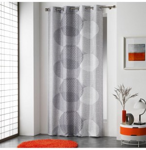 Rideau à oeillets - 140 x 260 cm - polyester - imprimé misaki