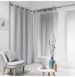 Rideau à oeillets - 140 x 260 cm - polyester - imprimé neige