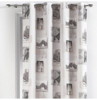 Rideau à oeillets - 140 x 260 cm - polyester - imprimé safari