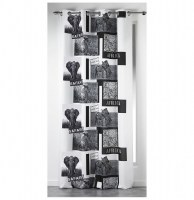 Rideau à oeillets - 140 x 260 cm - polyester - imprimé vie sauvage -