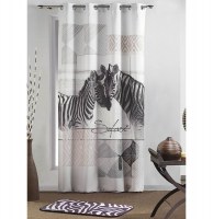 Rideau à oeillets - 140 x 260 cm - polyester - imprimé zébrine