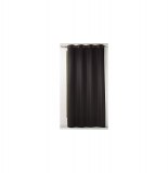 Rideau à oeillets - 140 x 260 cm - polyester - punchy - uni noir