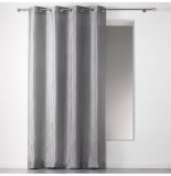 Rideau à oeillets - 140 x 260 cm - shantung - scintille gris