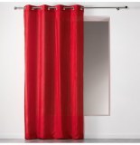 Rideau à oeillets - 140 x 260 cm - shantung - scintille rouge