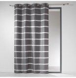 Rideau à oeillets - 140 x 260 cm - shantung - link - anthracite