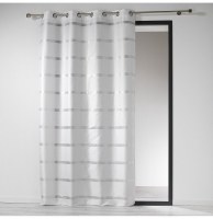 Rideau à oeillets - 140 x 260 cm - shantung - link - blanc