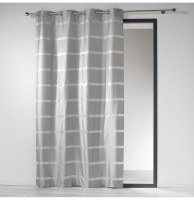 Rideau à oeillets - 140 x 260 cm - shantung - link - gris