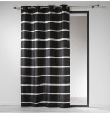 Rideau à oeillets - 140 x 260 cm - shantung - link - noir