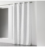 Rideau à oeillets - 140 x 260 cm - shantung lenox - blanc