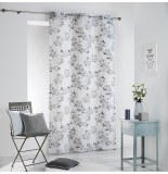 Rideau à oeillets 100% coton - 140 x 280 cm - imprimé tina menthe