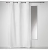 Rideau à oeillets 100% coton - 140 x 280 cm - panama - uni blanc