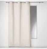 Rideau à oeillets 100% coton - 140 x 280 cm - panama - uni naturel