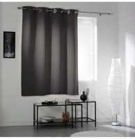Rideau à oeillets carrés - occultant - 140 x 180 cm - cocoon - anthr