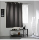 Rideau à oeillets carrés - occultant - 140 x 180 cm - cocoon - anthr