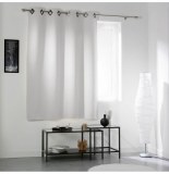 Rideau à oeillets carrés - occultant - 140 x 180 cm - cocoon - neige