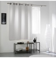 Rideau à oeillets carrés - occultant - 140 x 180 cm - cocoon - neige