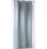 Rideau à oeillets carrés - 140 x 240 cm - suédine - ciel