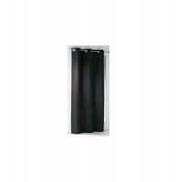 Rideau à oeillets carrés - 140 x 240 cm - suédine - noir