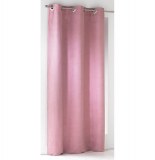 Rideau à oeillets carrés - 140 x 240 cm - suédine - rose