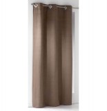 Rideau à oeillets carrés - 140 x 240 cm - suédine - taupe