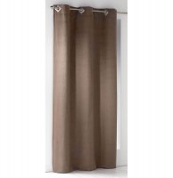 Rideau à oeillets carrés - 140 x 240 cm - suédine - taupe