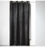 Rideau à oeillets carrés - 140 x 240 cm - velours - cabaret - noir