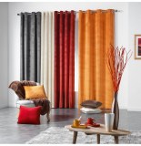 Rideau à oeillets carrés - 140 x 240 cm - velours - tivoli - rouge