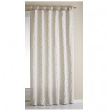 Rideau à passants - 140 x 260 cm - jacquard bicolore - lin
