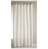 Rideau à passants - 140 x 260 cm - jacquard bicolore - naturel