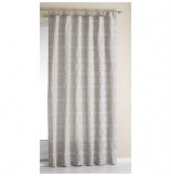 Rideau à passants - 140 x 260 cm - jacquard bicolore - noisette