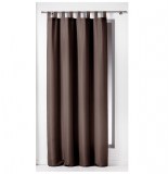 Rideau à passants - 140 x 260 cm - polyester - essentiel - brun