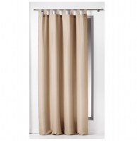 Rideau à passants - 140 x 260 cm - polyester - essentiel - lin