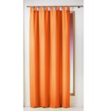 Rideau à passants - 140 x 260 cm - polyester - essentiel - mandarine