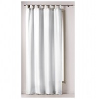 Rideau à passants - 140 x 260 cm - polyester - punchy - blanc