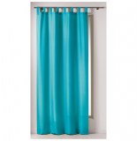 Rideau à passants - 140 x 260 cm - polyester - punchy - bleu