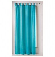 Rideau à passants - 140 x 260 cm - polyester - punchy - bleu