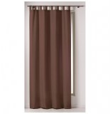 Rideau à passants - 140 x 260 cm - polyester - punchy - choco