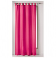 Rideau à passants - 140 x 260 cm - polyester - punchy - fuchsia