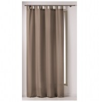 Rideau à passants - 140 x 260 cm - polyester - punchy - noisette