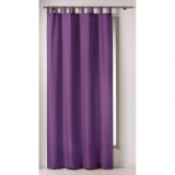 Rideau à passants - 140 x 260 cm - polyester - punchy - prune