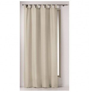Rideau à passants - 140 x 260 cm - polyester - punchy - sable