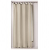Rideau à passants - 140 x 260 cm - polyester - punchy - sable
