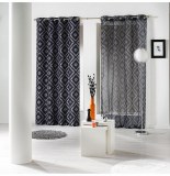 Voilage à oeillets - 140 x 240 cm - ikati - noir