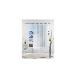 Voilage à oeillets - 140 x 240 cm - salina - blanc