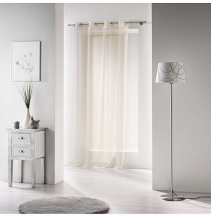 Voilage à oeillets - 140 x 240 cm - crème