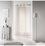 Voilage à oeillets - 140 x 240 cm - crème