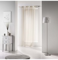 Voilage à oeillets - 140 x 240 cm - crème