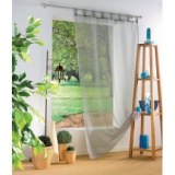 Voilage à oeillets - 140 x 240 cm - gris