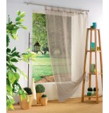 Voilage à passants - 140 x 240 cm - taupe